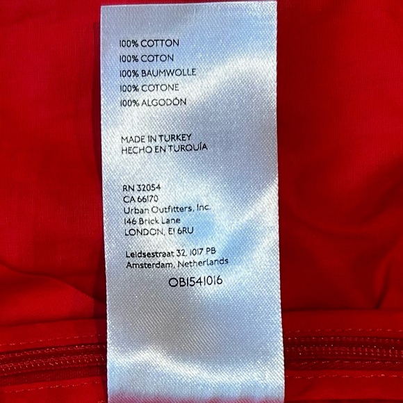 Anthropologie Maeve Red/Orange Cotton Wrap Shirt Size Small. - Picture 6 of 7